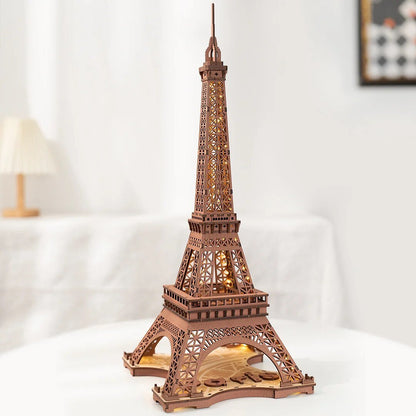 Starry Eiffel Tower 3D Wooden Puzzle - DIYative™