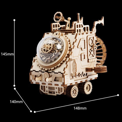 Steampunk Spaceship Music Box 3D Wooden Puzzle - DIYative™