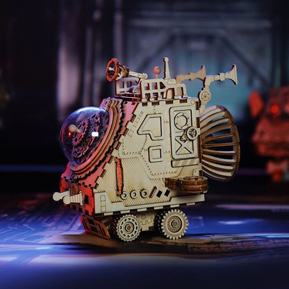Steampunk Spaceship Music Box 3D Wooden Puzzle - DIYative™