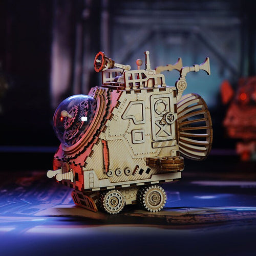 Steampunk Spaceship Music Box 3D Wooden Puzzle - DIYative™