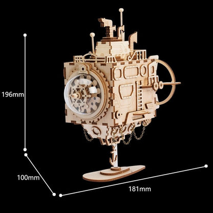 Steampunk Submarine Music Box 3D Wooden Puzzle - DIYative™