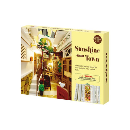 Sunshine Town 3D Wooden DIY Book Nook - DIYative™