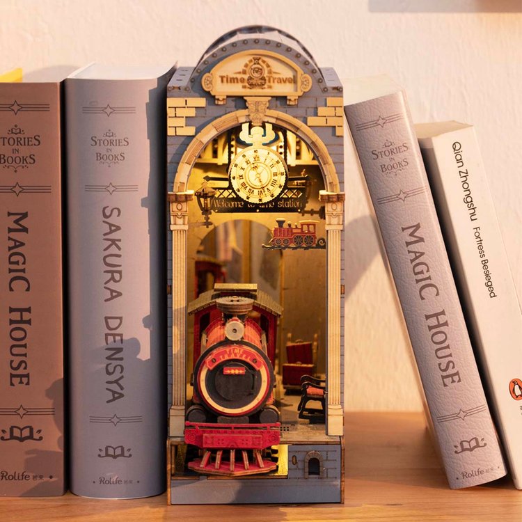 Time Travel 3D Wooden DIY Book Nook - DIYative™