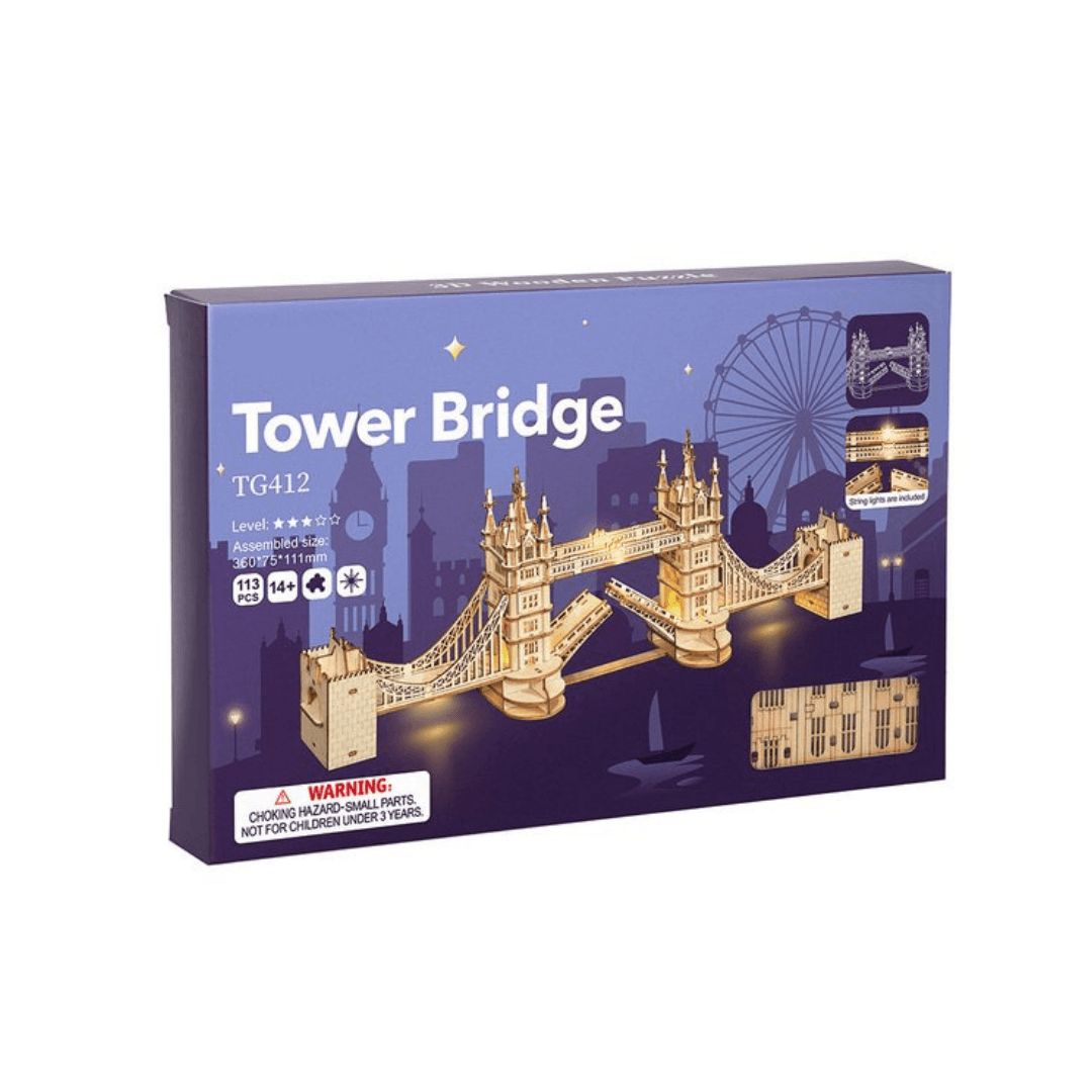 Tower Bridge with Lights 3D Wooden Puzzle - DIYative™