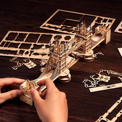 Tower Bridge with Lights 3D Wooden Puzzle - DIYative™