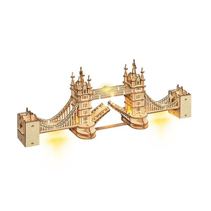 Tower Bridge with Lights 3D Wooden Puzzle - DIYative™