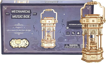 Victorian Lantern Mechanical Music Box 3D Wooden Puzzle - DIYative™