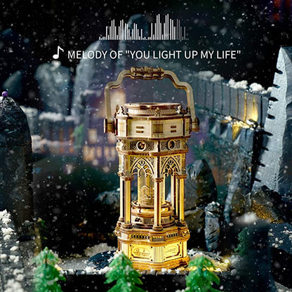 Victorian Lantern Mechanical Music Box 3D Wooden Puzzle - DIYative™