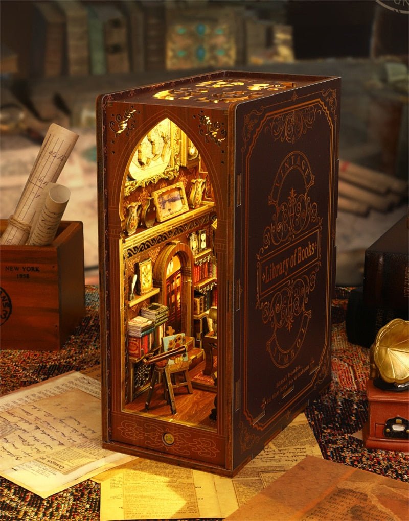 Vintage Eternal Library DIY Book Nook Kit - DIYative™